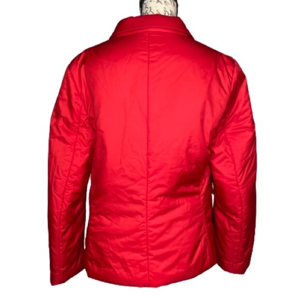 Theory puffer coat red blazer women’s size large career streetwear - Picture 5 of 9